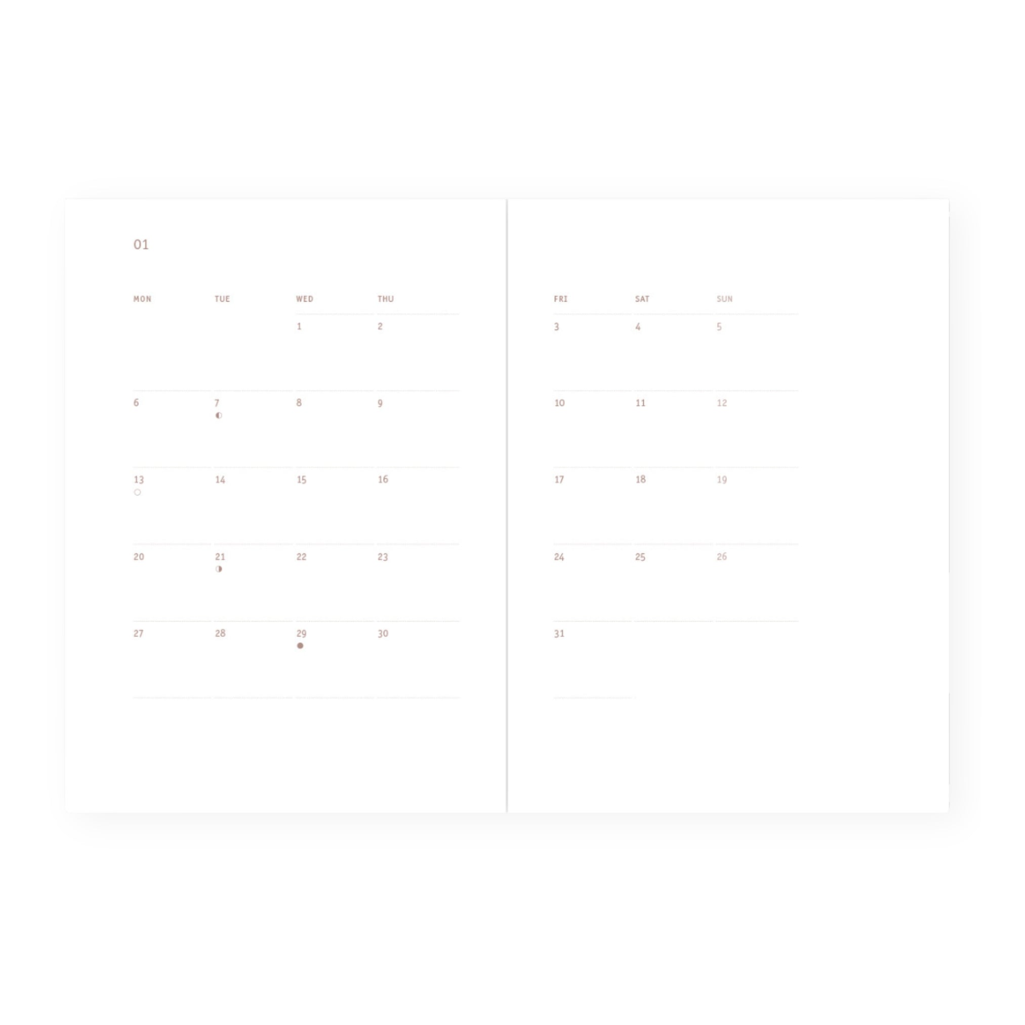everyday calendar Papierniczeni