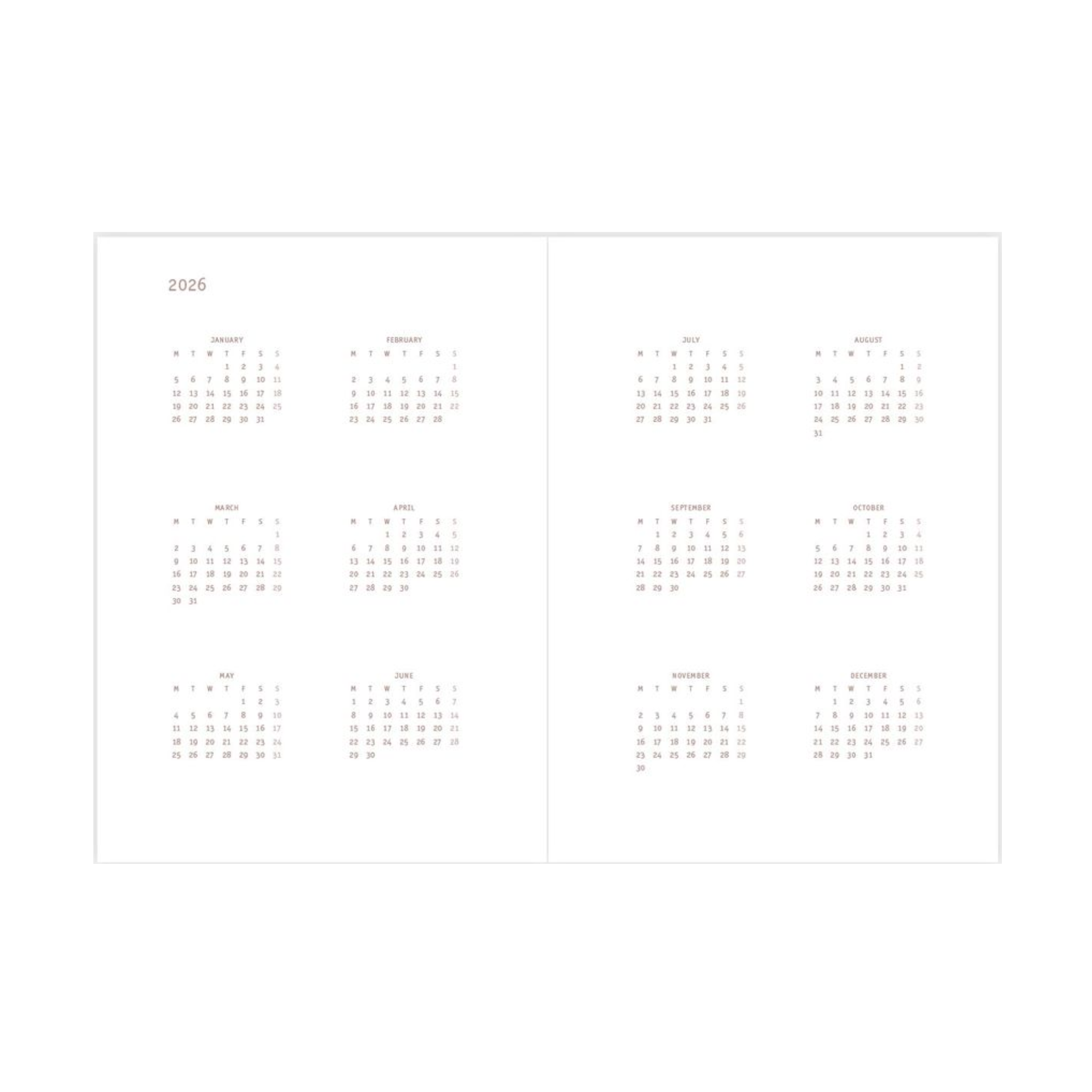 Everyday 2026 Daily Calendar - Ink