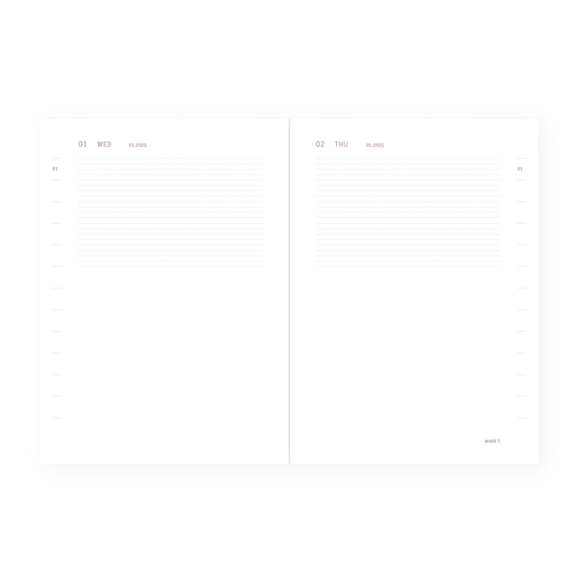 dated weekly calendar
