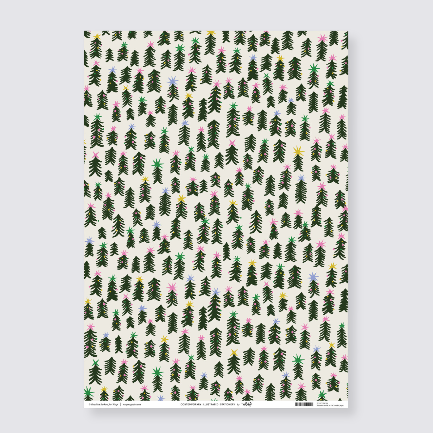Fir Trees Christmas Gift Wrap