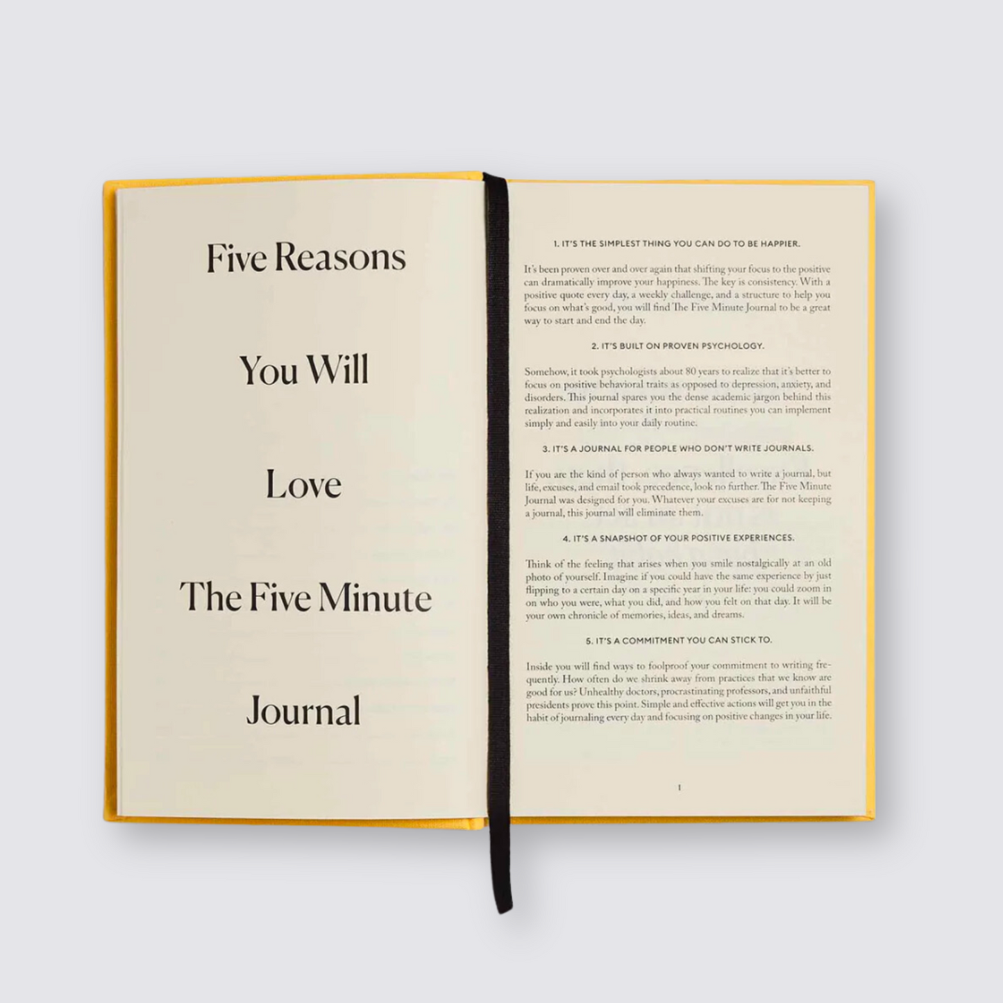 Five Minute Journal - Yellow