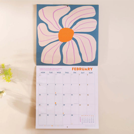 2025 Square Calendar - Les Fleurs