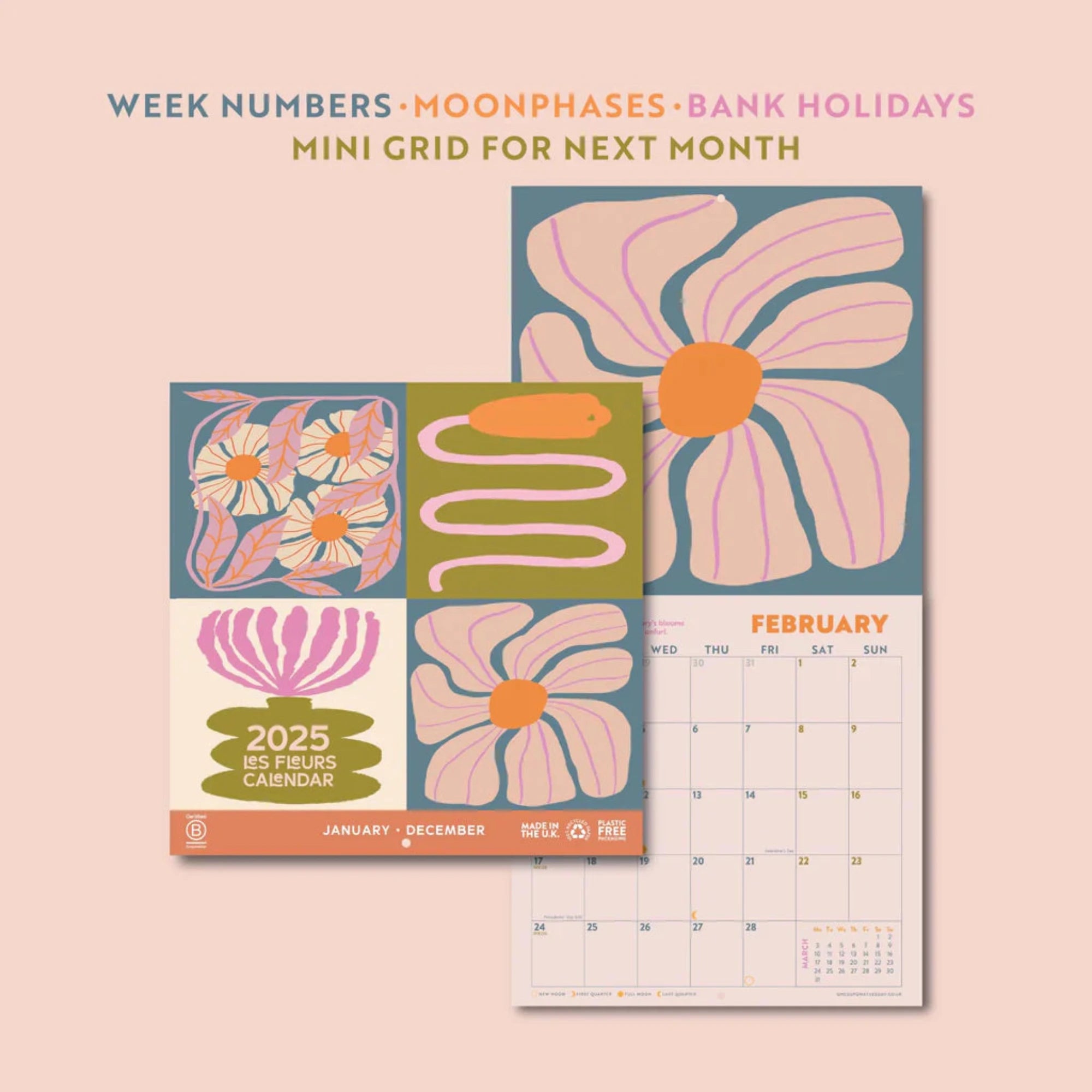 dated wall calendar large 2025