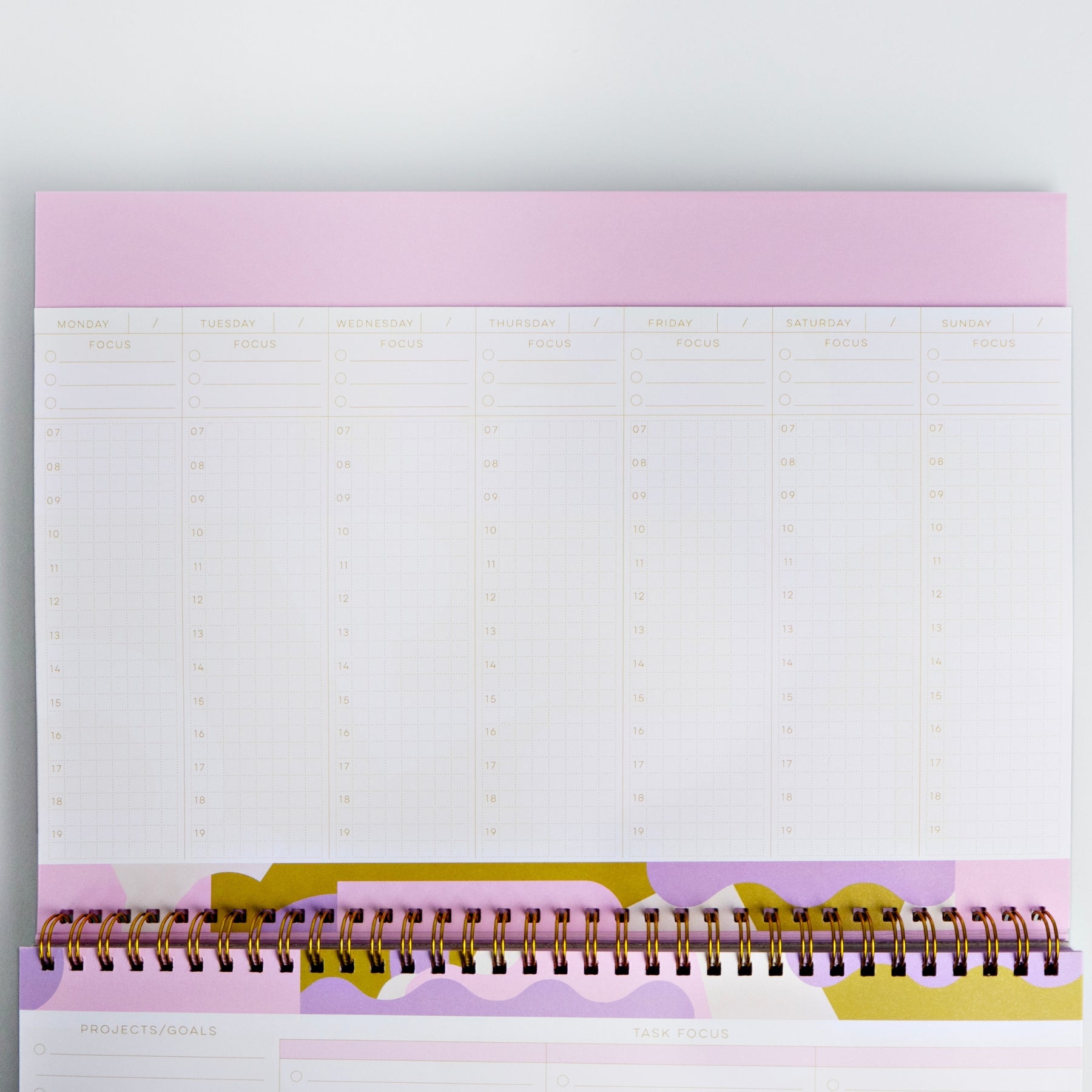 weekly desk planner