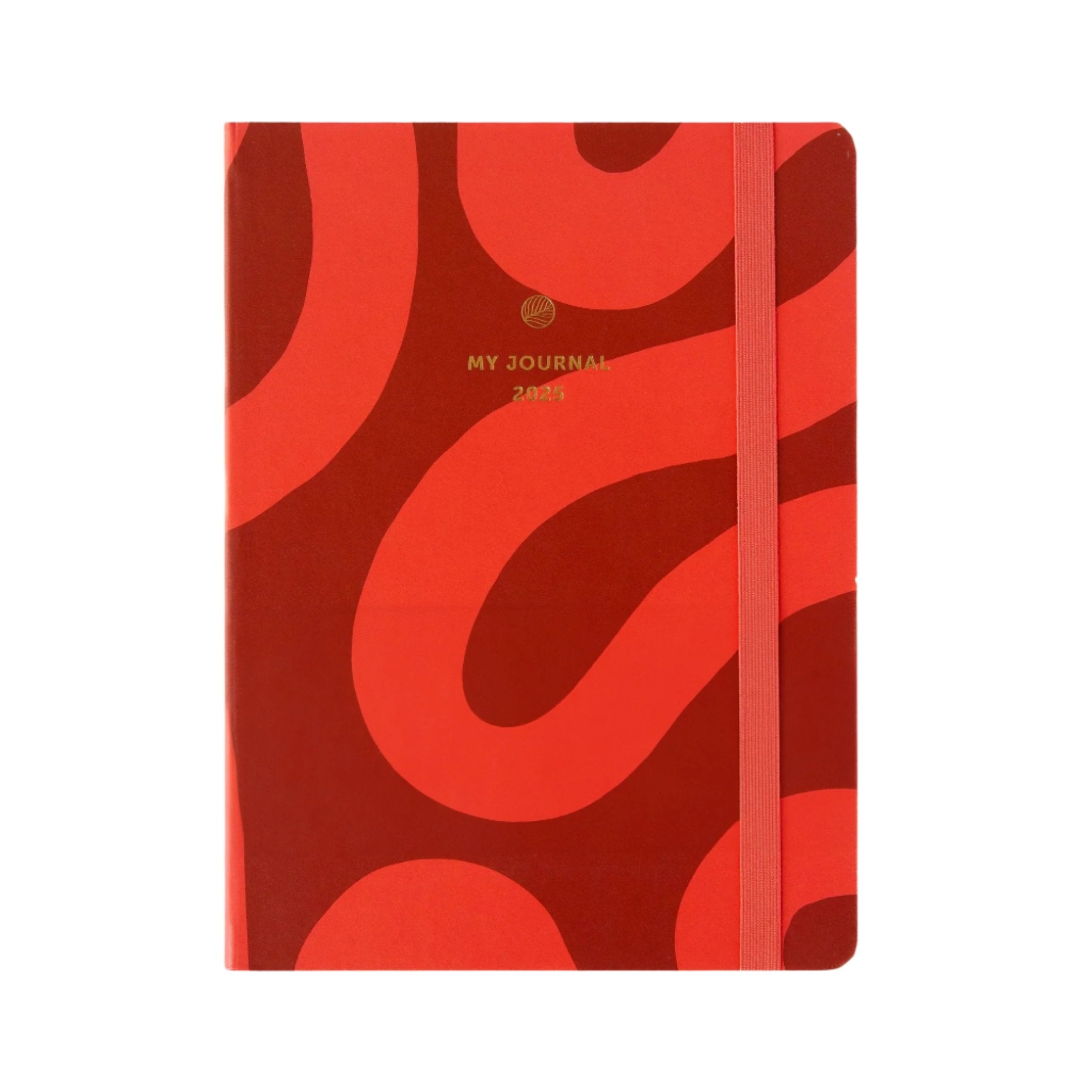 orange wiggle print 2025 journal