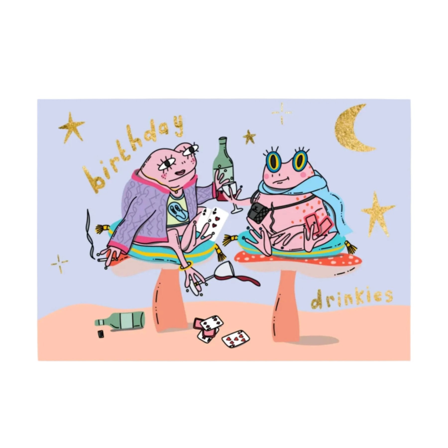 Frog Illustrated Birthday Card