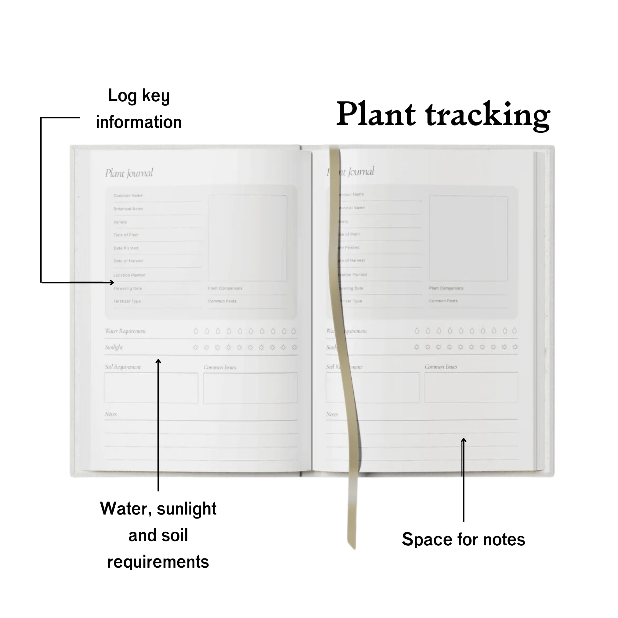 Gardening Journal Stationery Gift Plant Tracker