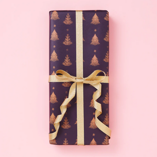 Gift Wrap Set - Purple Tree with Tags