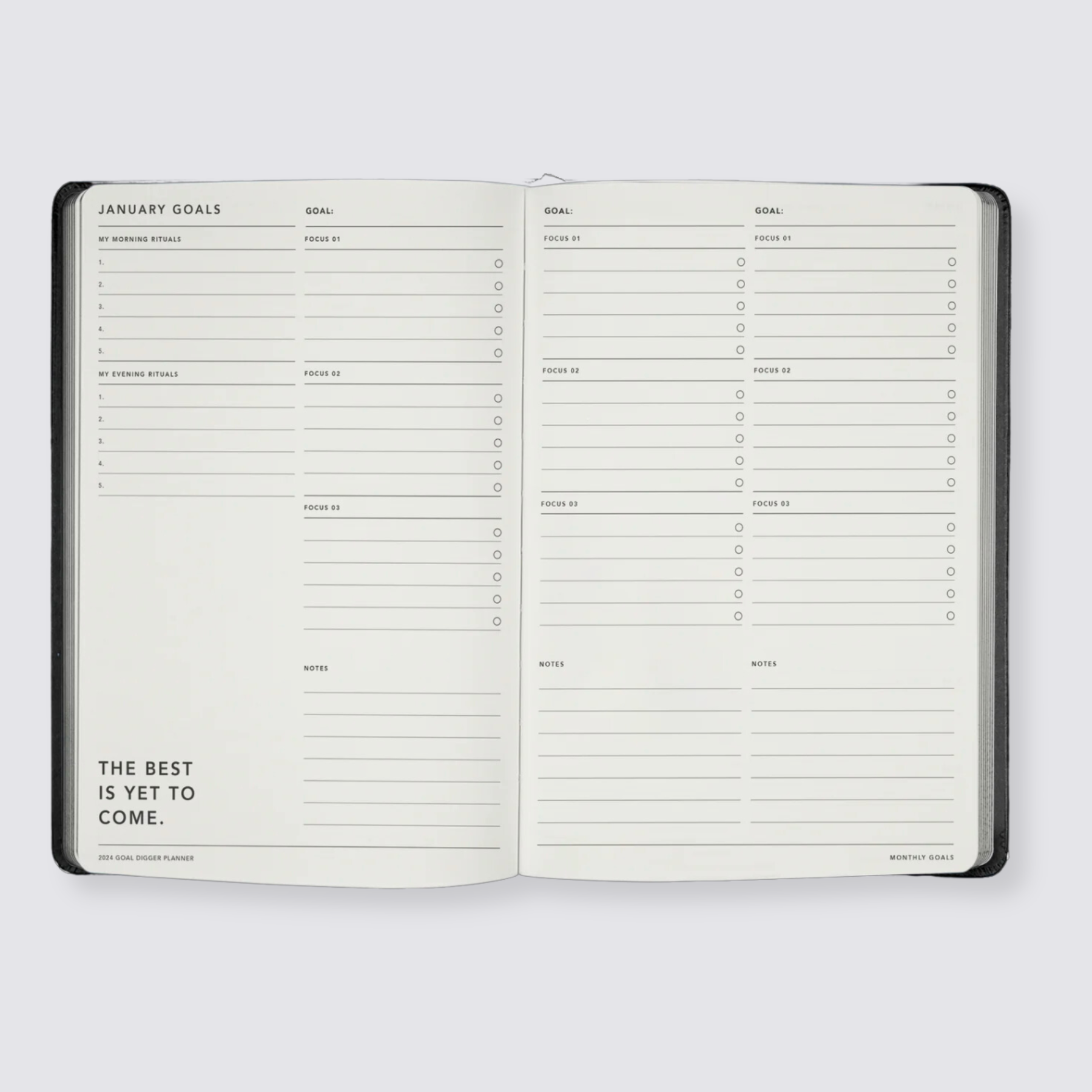 2024 Goal Digger Diary - Bold / Black
