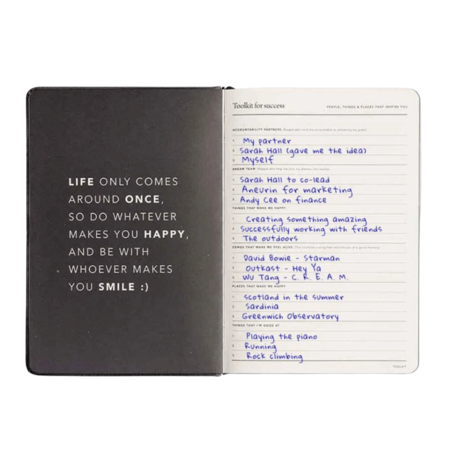 A5 goals planner journal