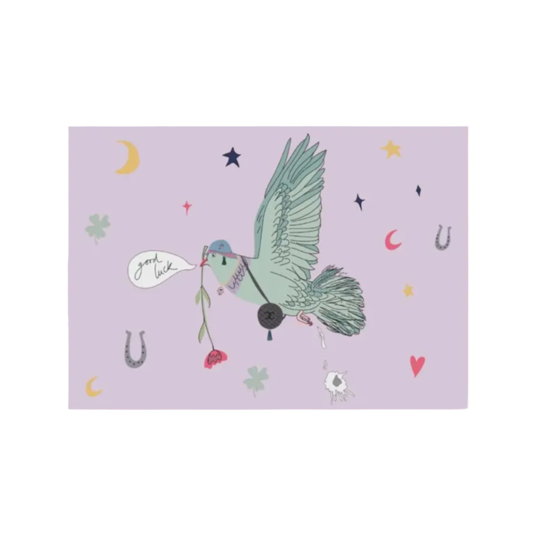 The Good Luck Pigeon Card