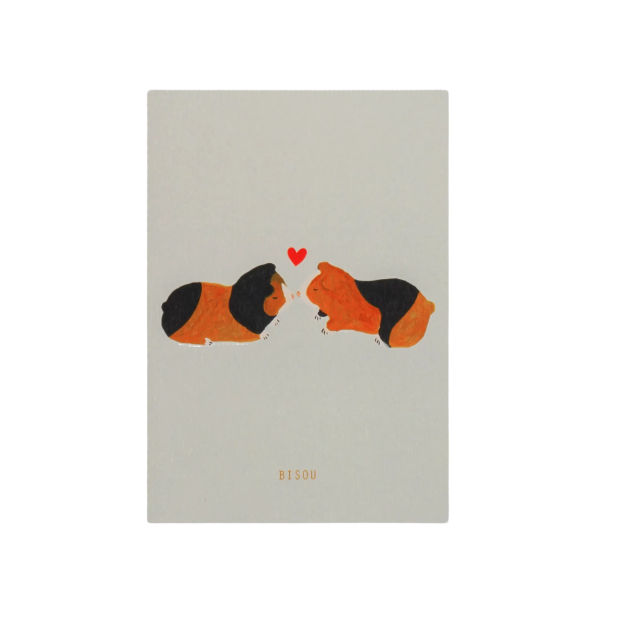 Guinea Pig Kisses Valentines Card