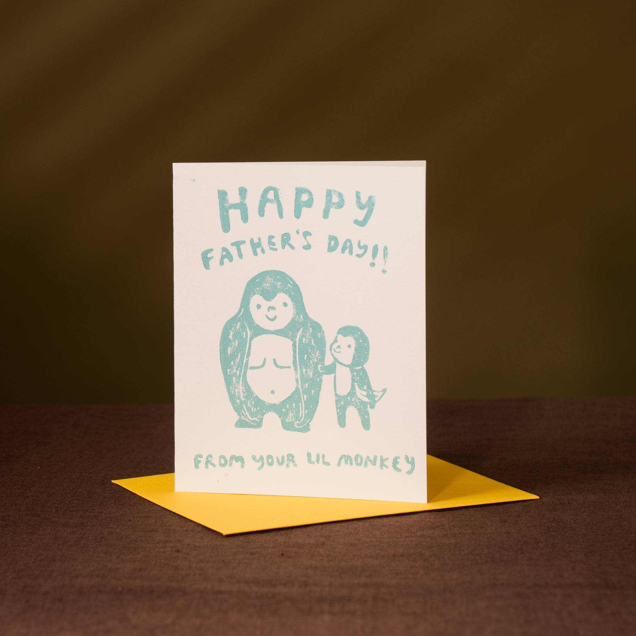 happy fathers day cheeky monkey card