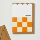 Checkerboard Design Birthday Card