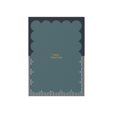 Happy father's Day greeting card with gold foil and stripes