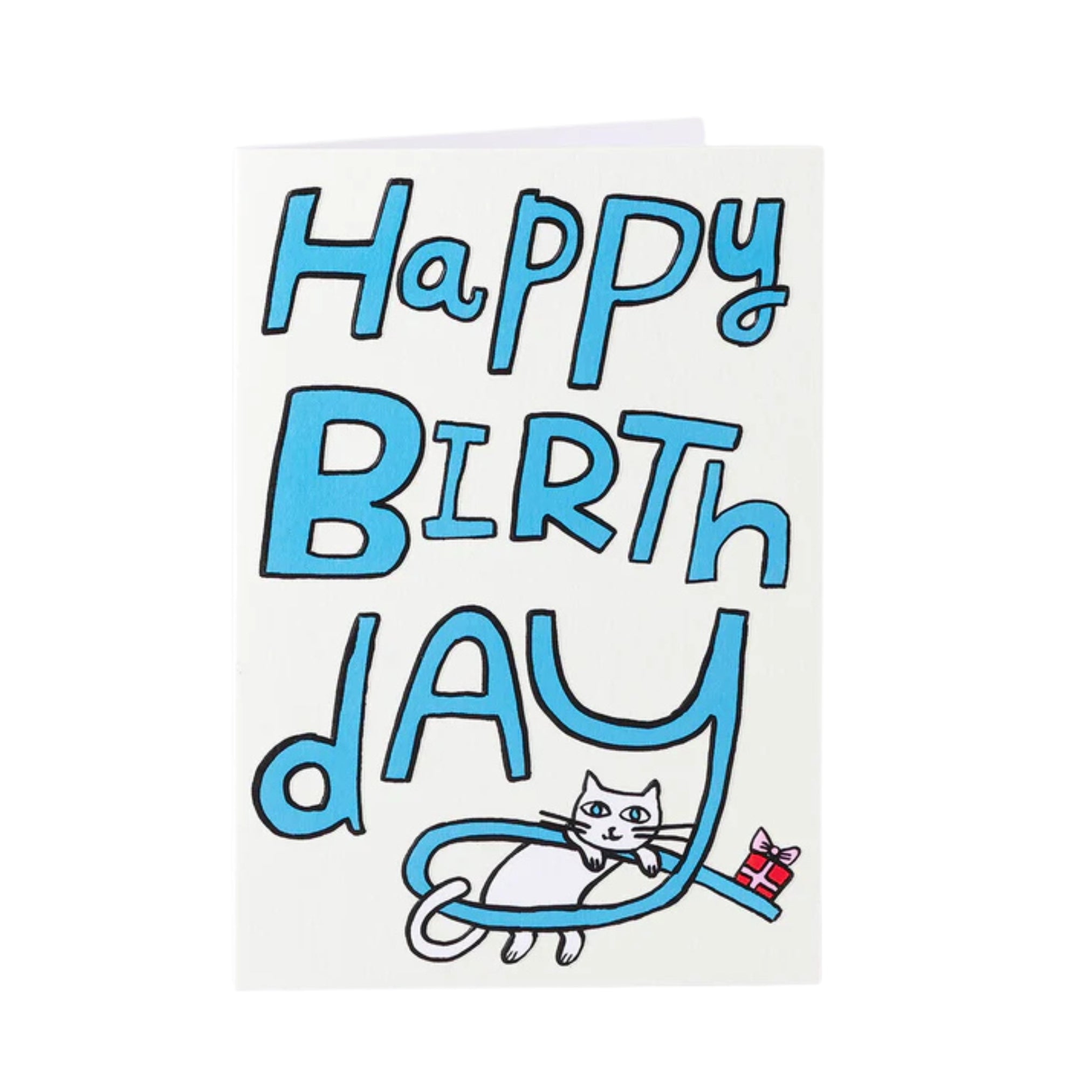 happy birthday cat card 