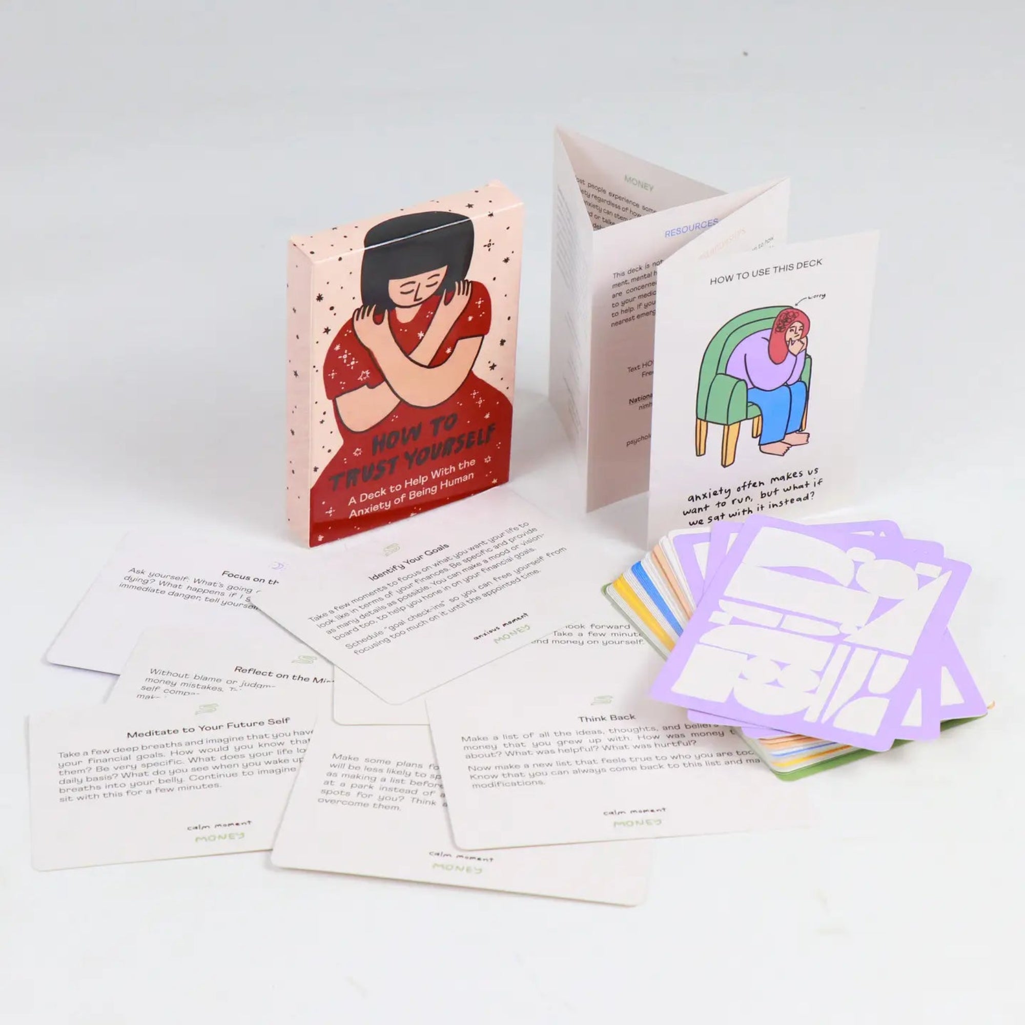 A self-help card deck to help with the Anxiety of Being Human. 