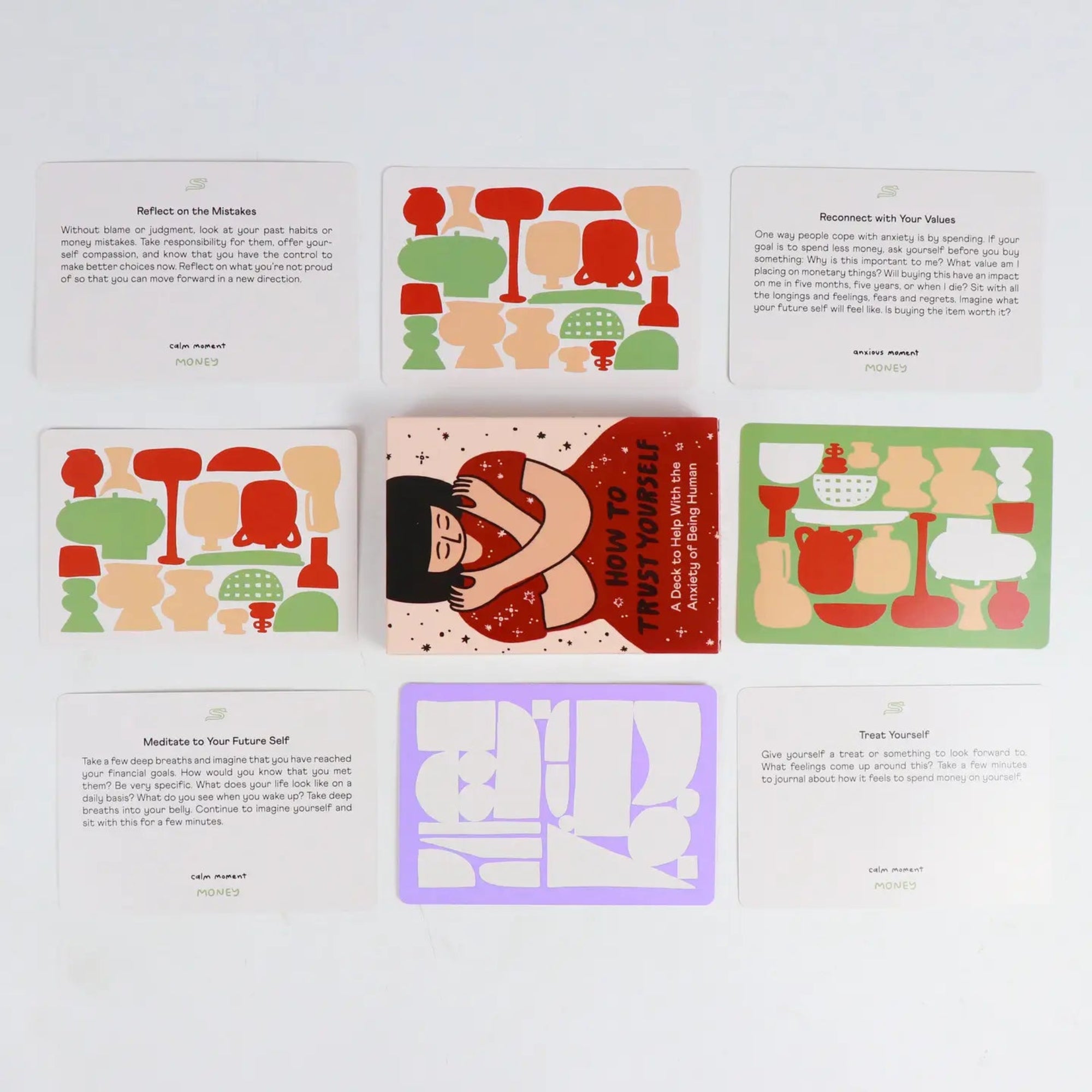 A self-help card deck to help with the Anxiety of Being Human. 