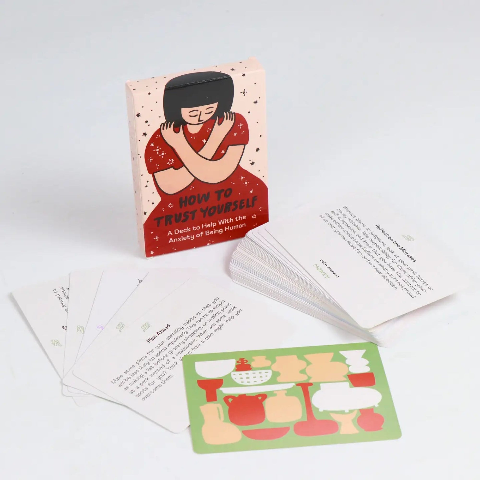 A self-help card deck to help with the Anxiety of Being Human. 