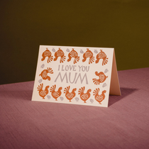 I Love you mum hen card