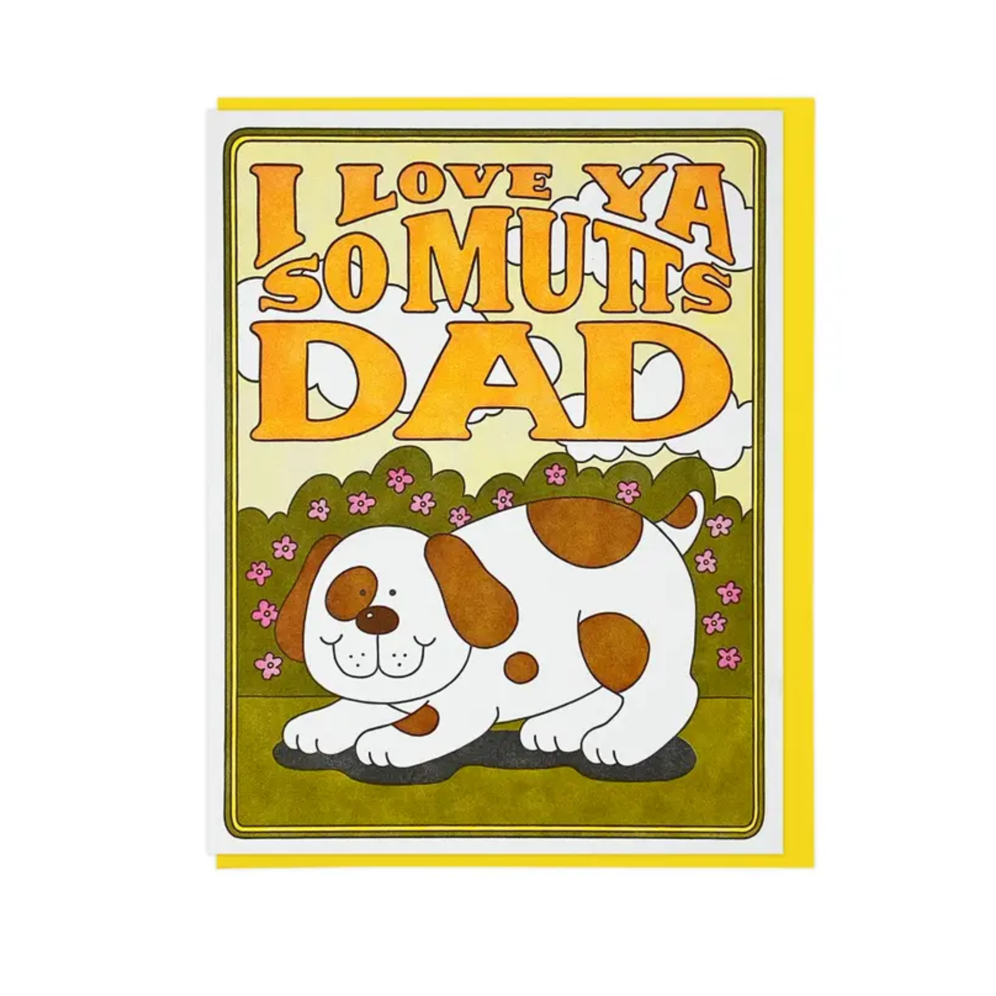 I love ya so mutts card. Papersmiths Fathers Day Illustrated card. 