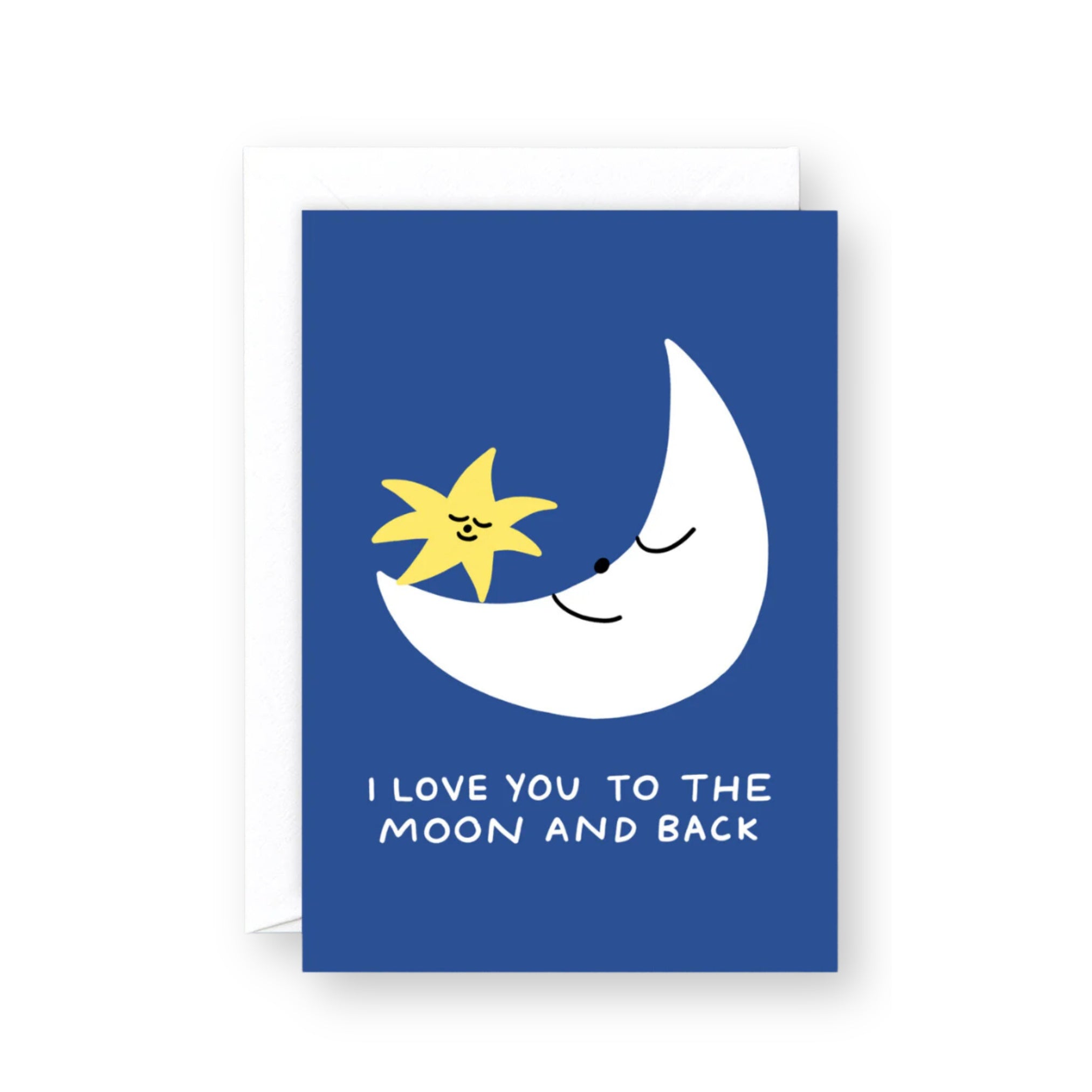 I love you to the moon and back card. Love card. 