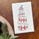 Illustrated helter skelter card