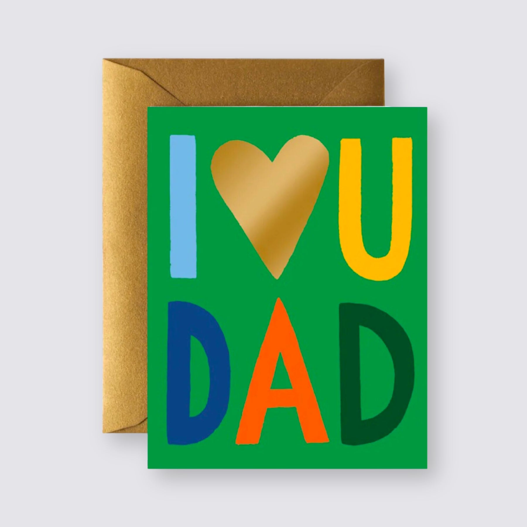 Love You Dad Green Collage Card