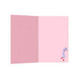 Fun cat dancing party time inside card