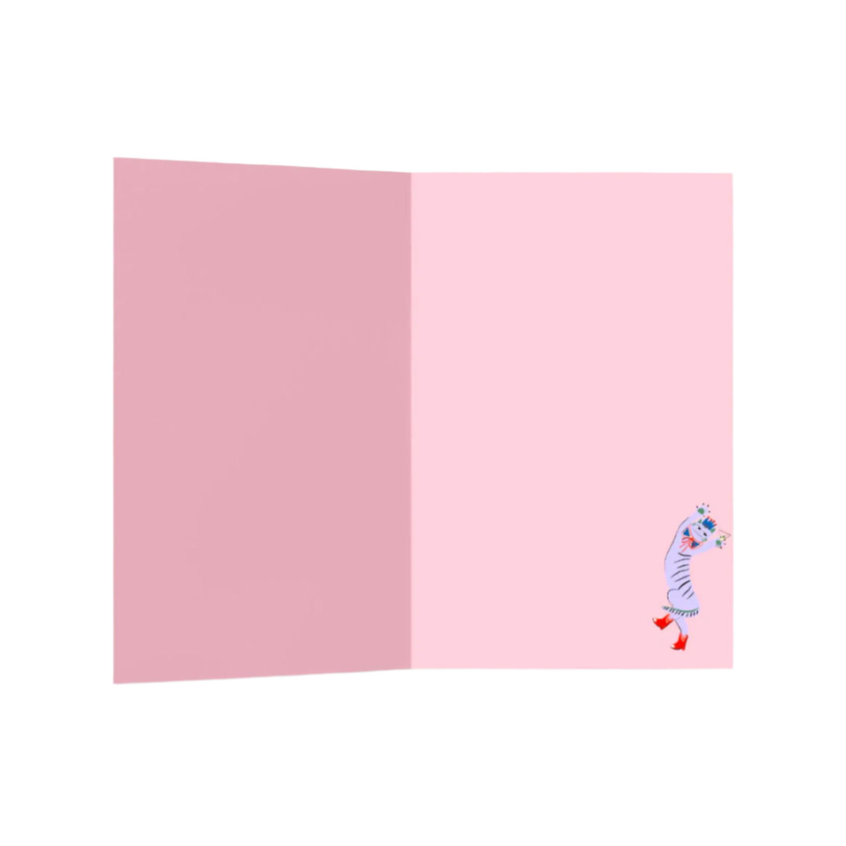 Fun cat dancing party time inside card