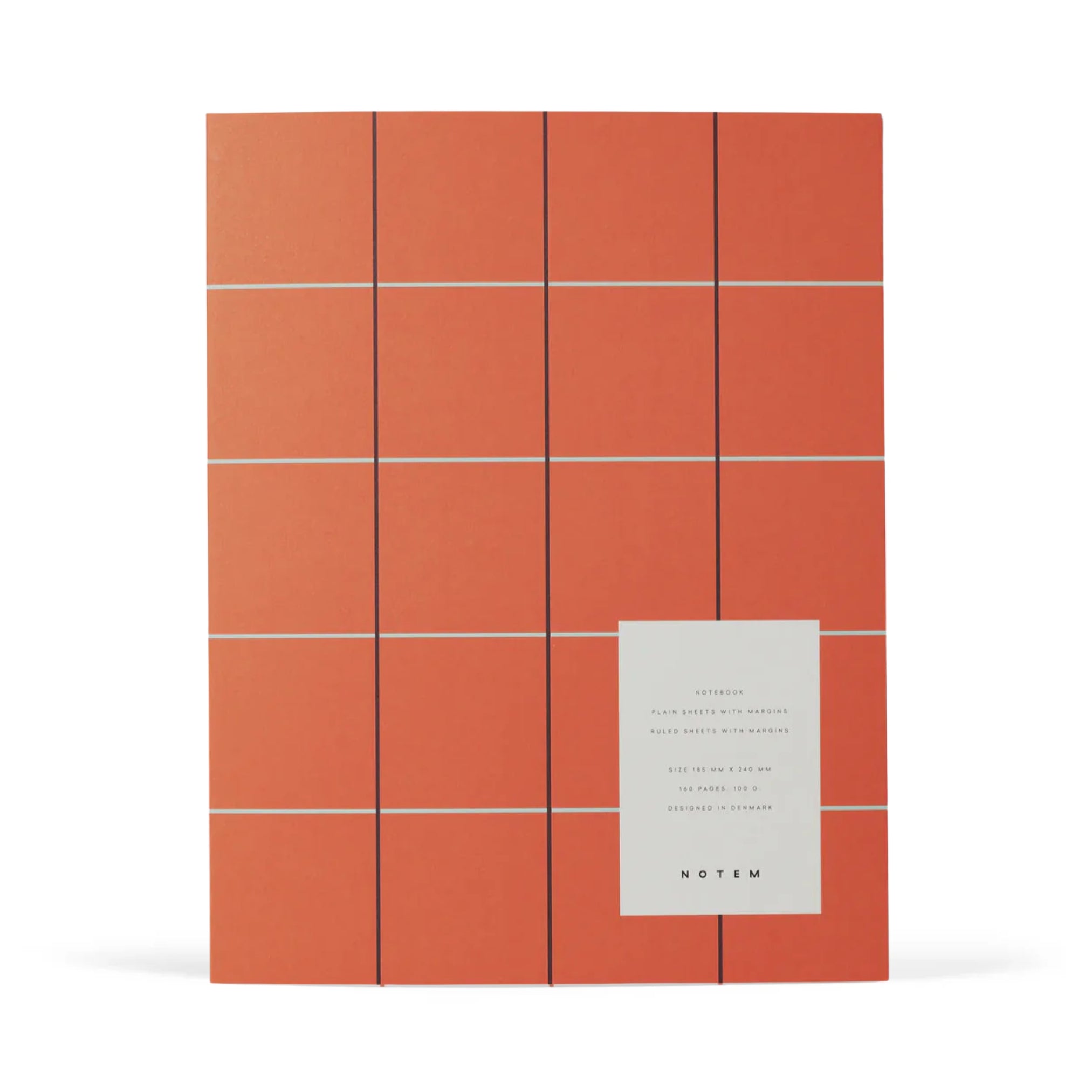Uma Large notebook with Orange Check Cover