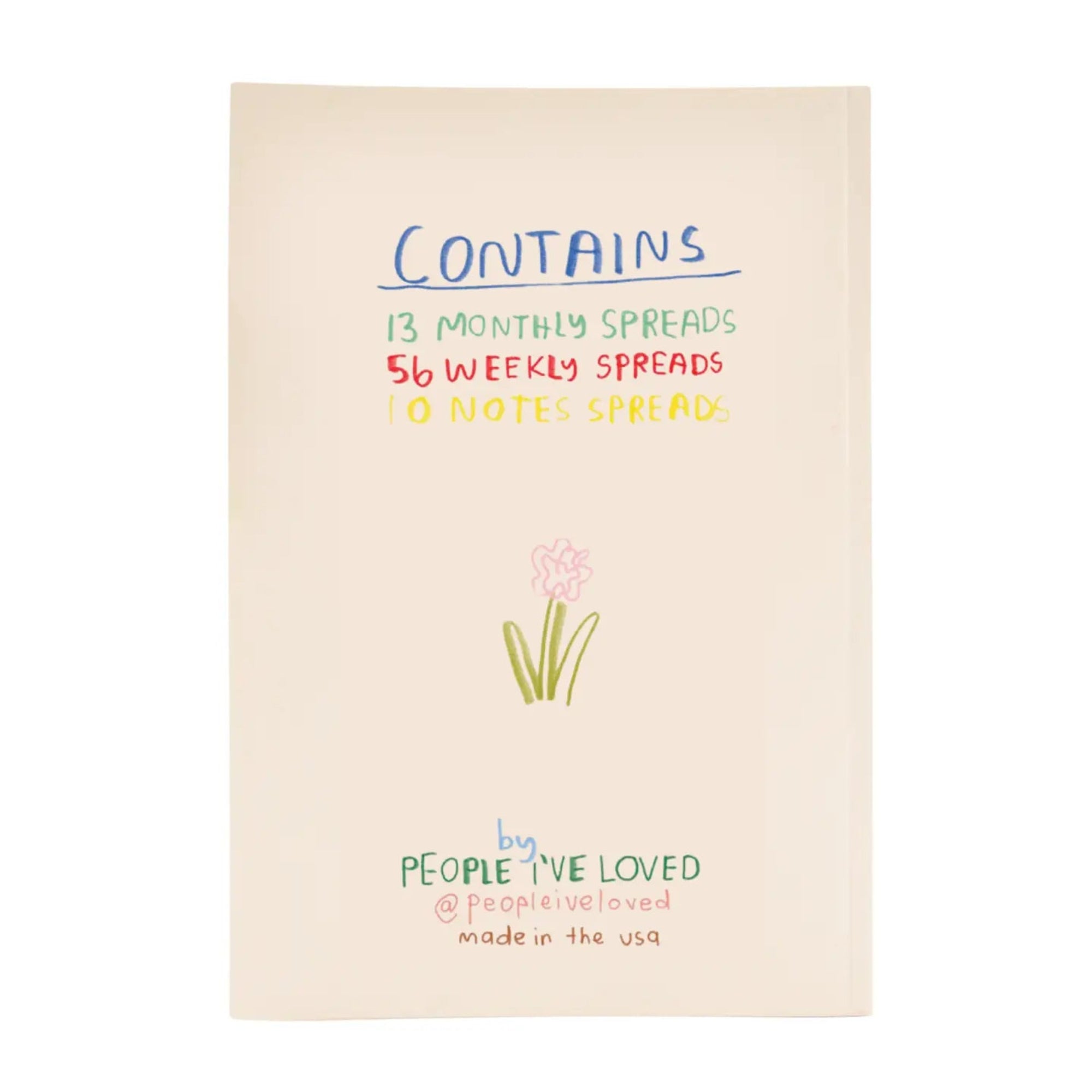 Life is happening planner by People I've Loved. Hand drawn cover and made in the USA. 