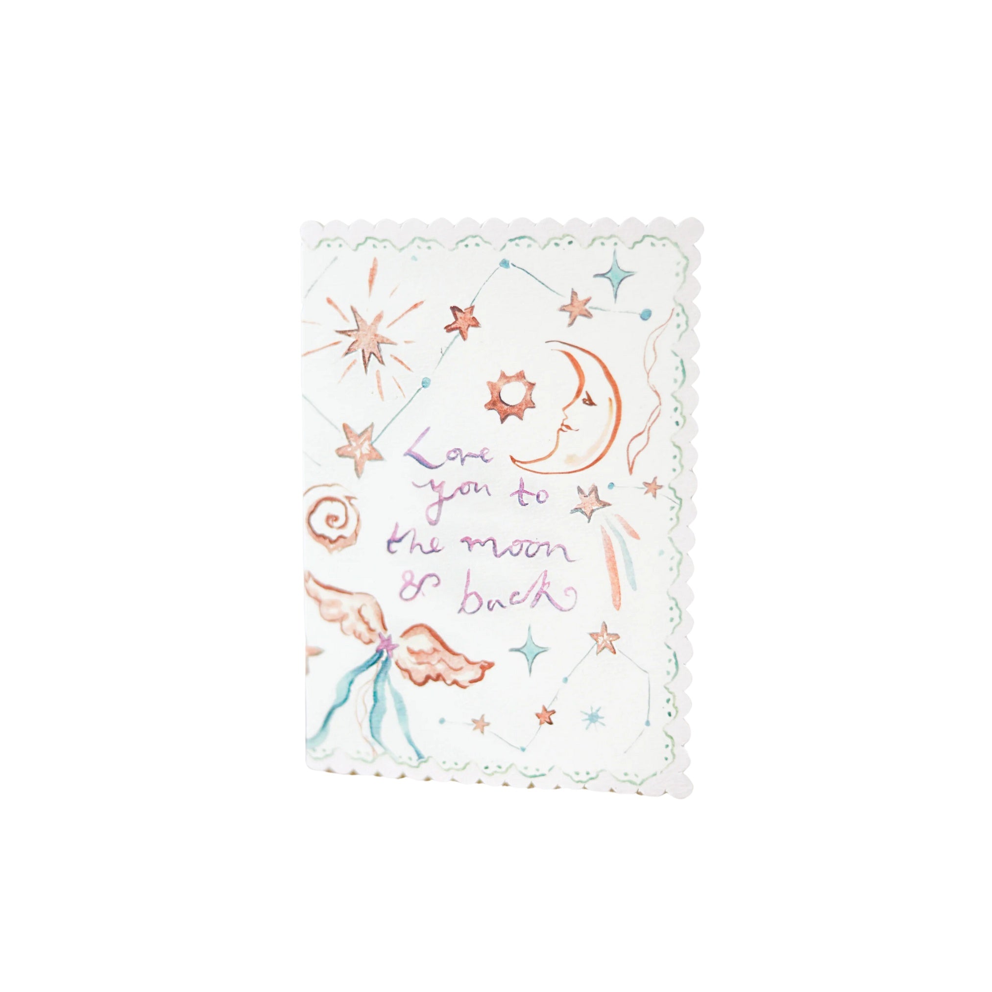 Love you to the moon and back greetings card