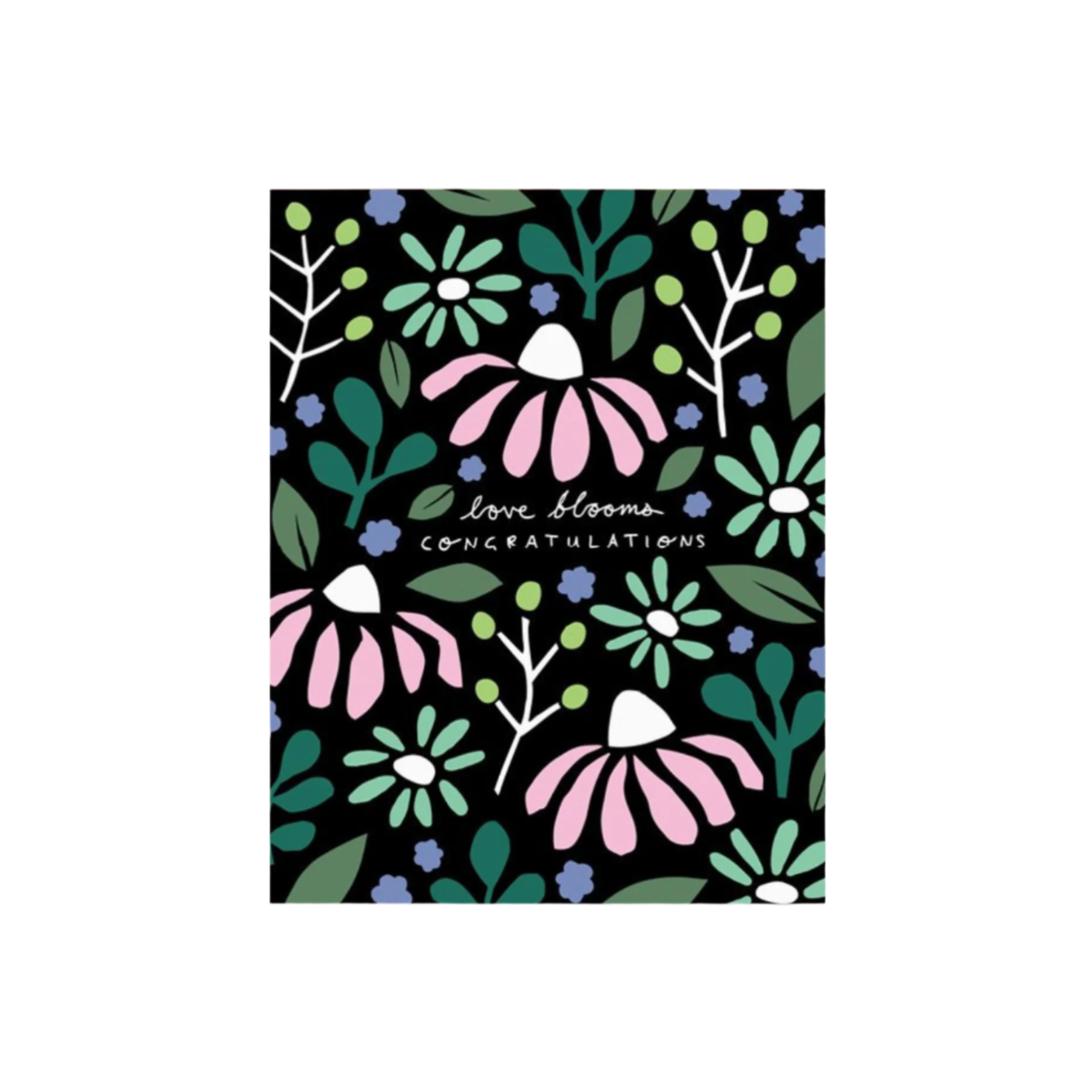 Love blooms congratulations card