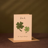 Fathers day lucky clover card