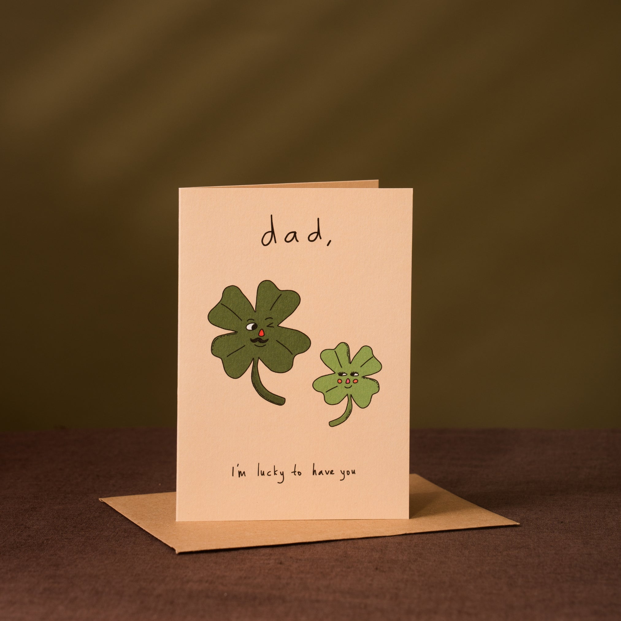 Fathers day lucky clover card
