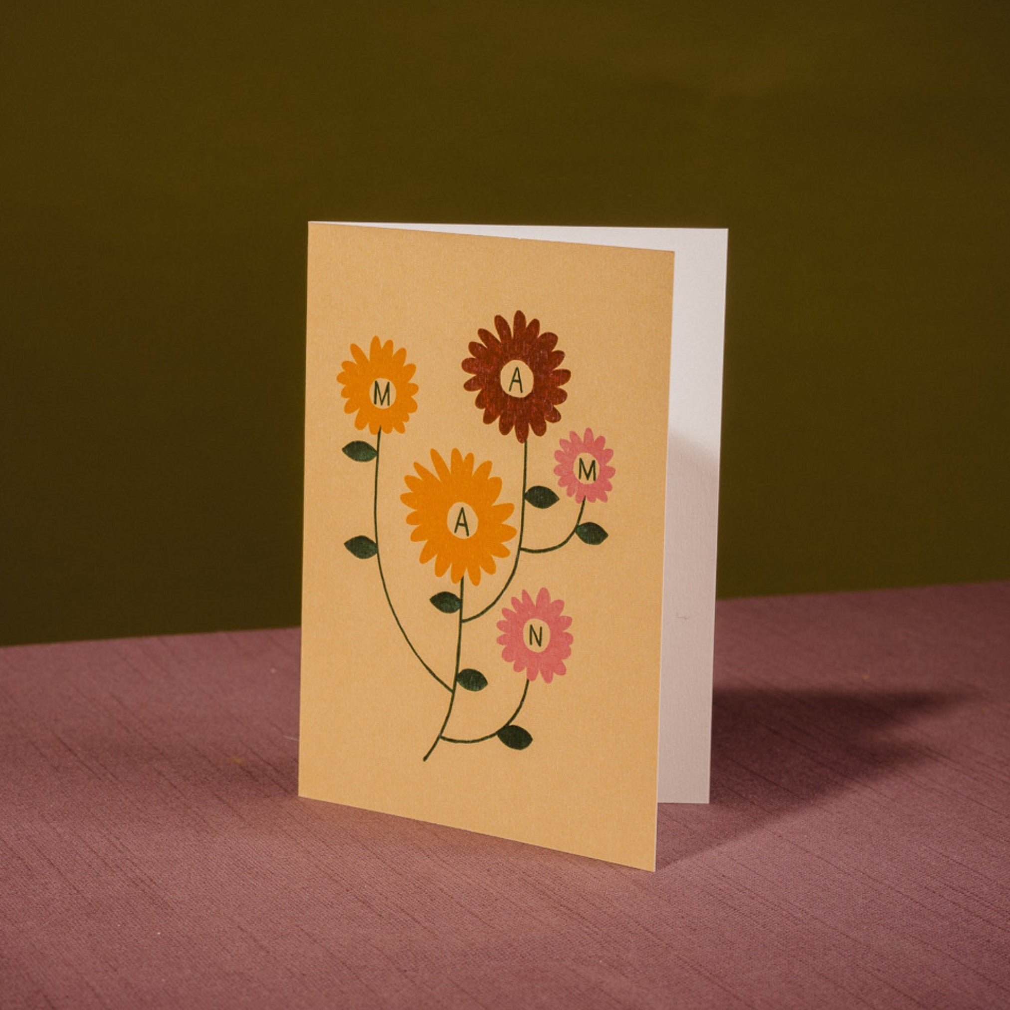 Floral Maman mothers day card