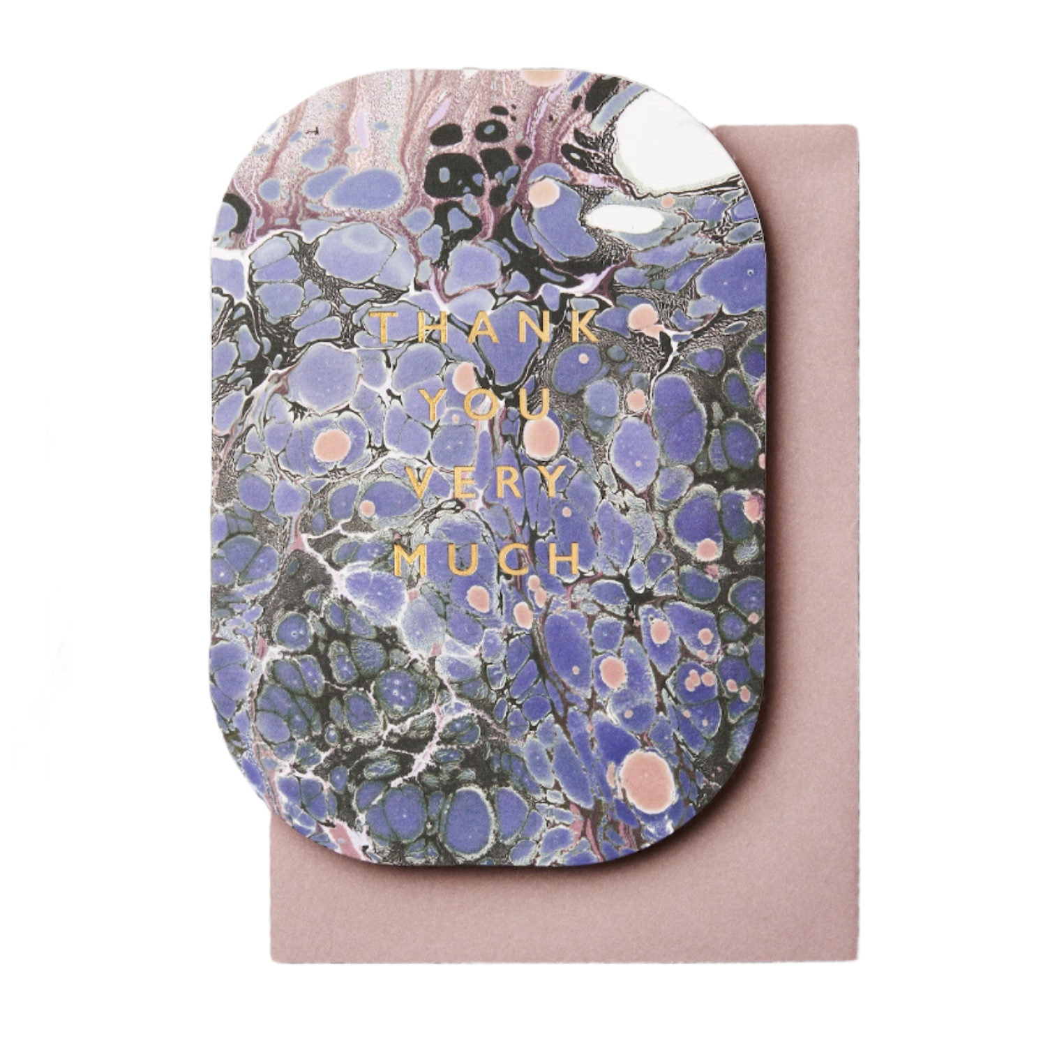 Marble Thank you greetings card