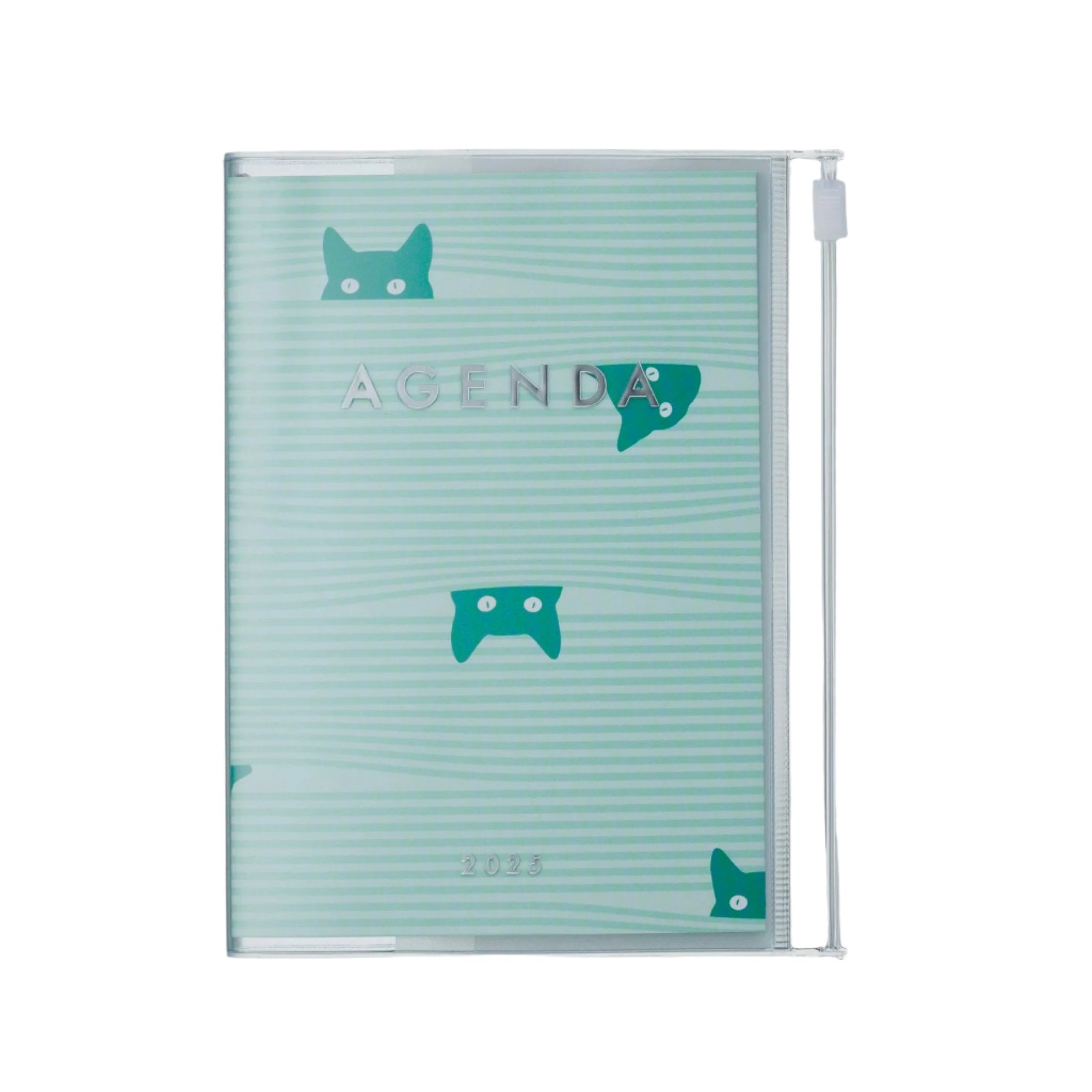 2025 Marks Cats Weekly A6 Diary Green