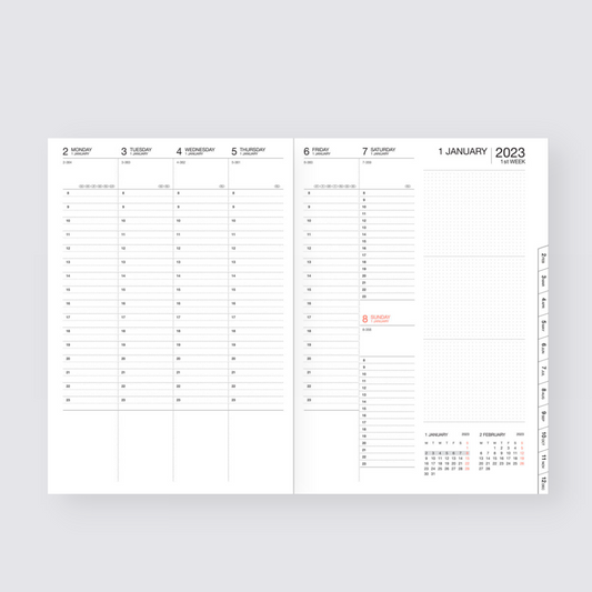 2024-2025 Storage.It Weekly A5 Diary - Mint