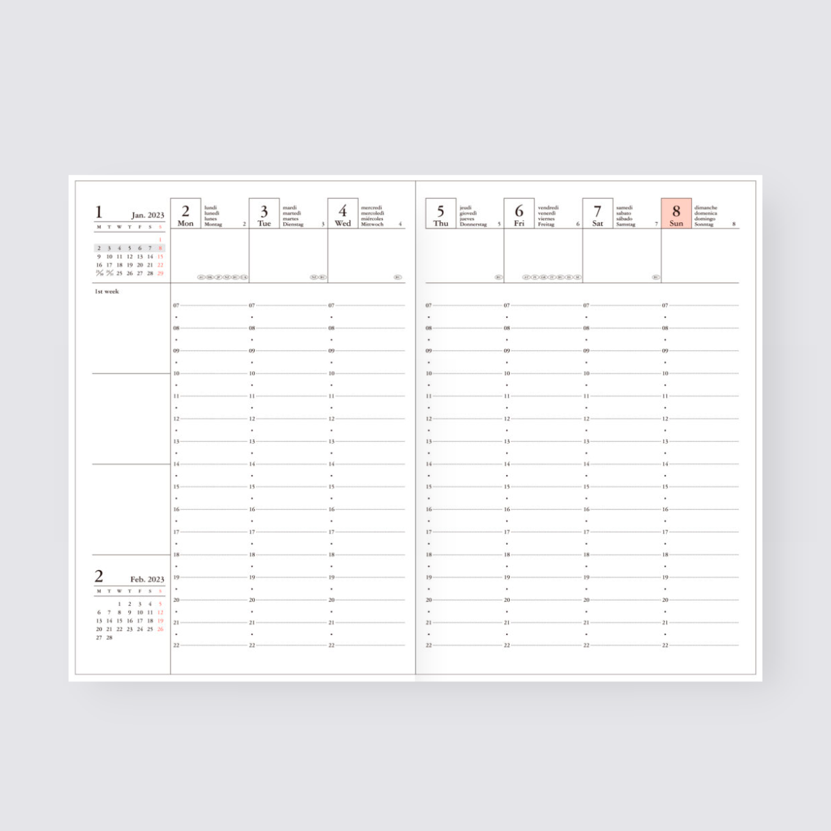 2024-2025 Colors Weekly A6 Diary - Green
