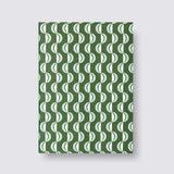 medium forest green wave notebook