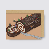 Christmas Yule Log Card