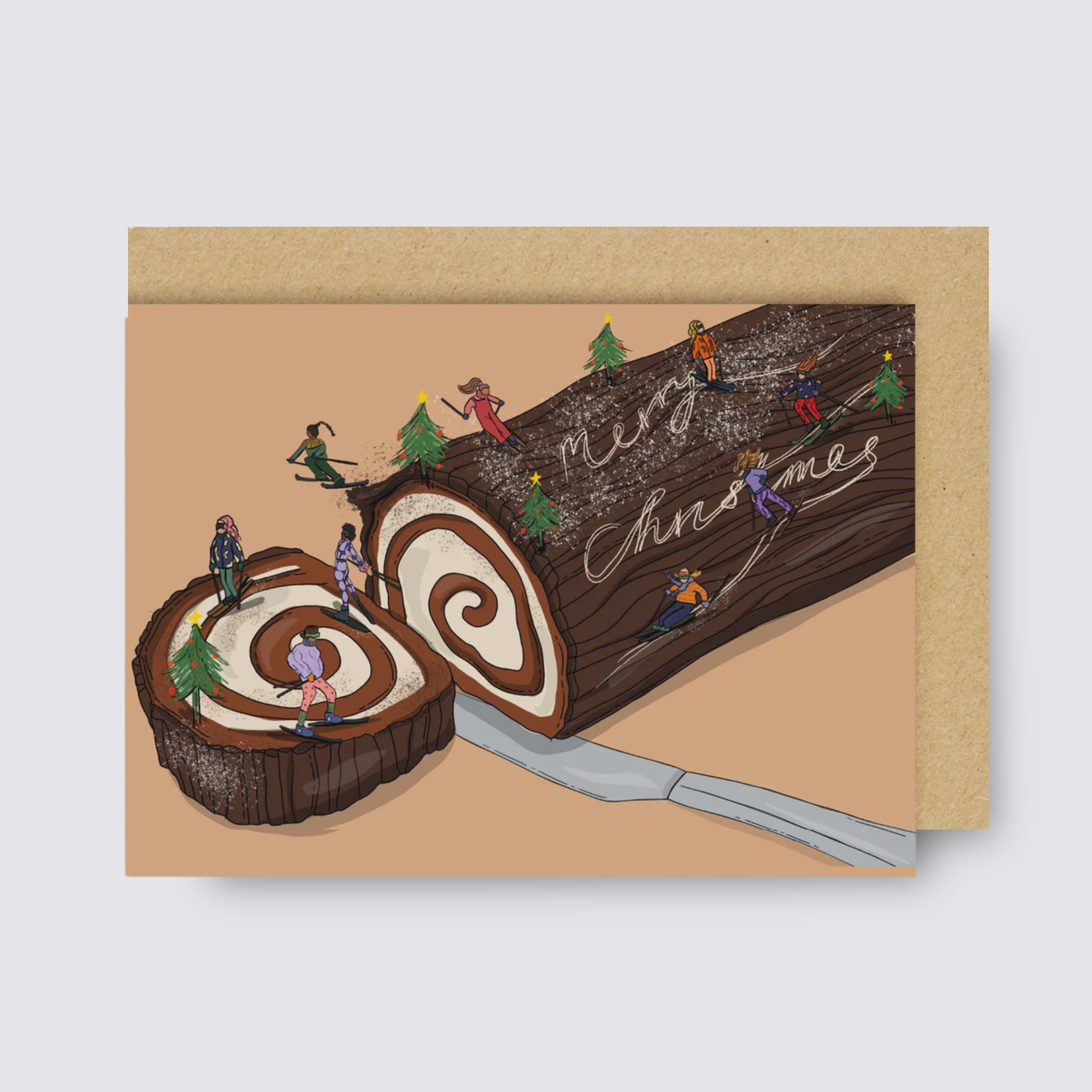 Christmas Yule Log Card