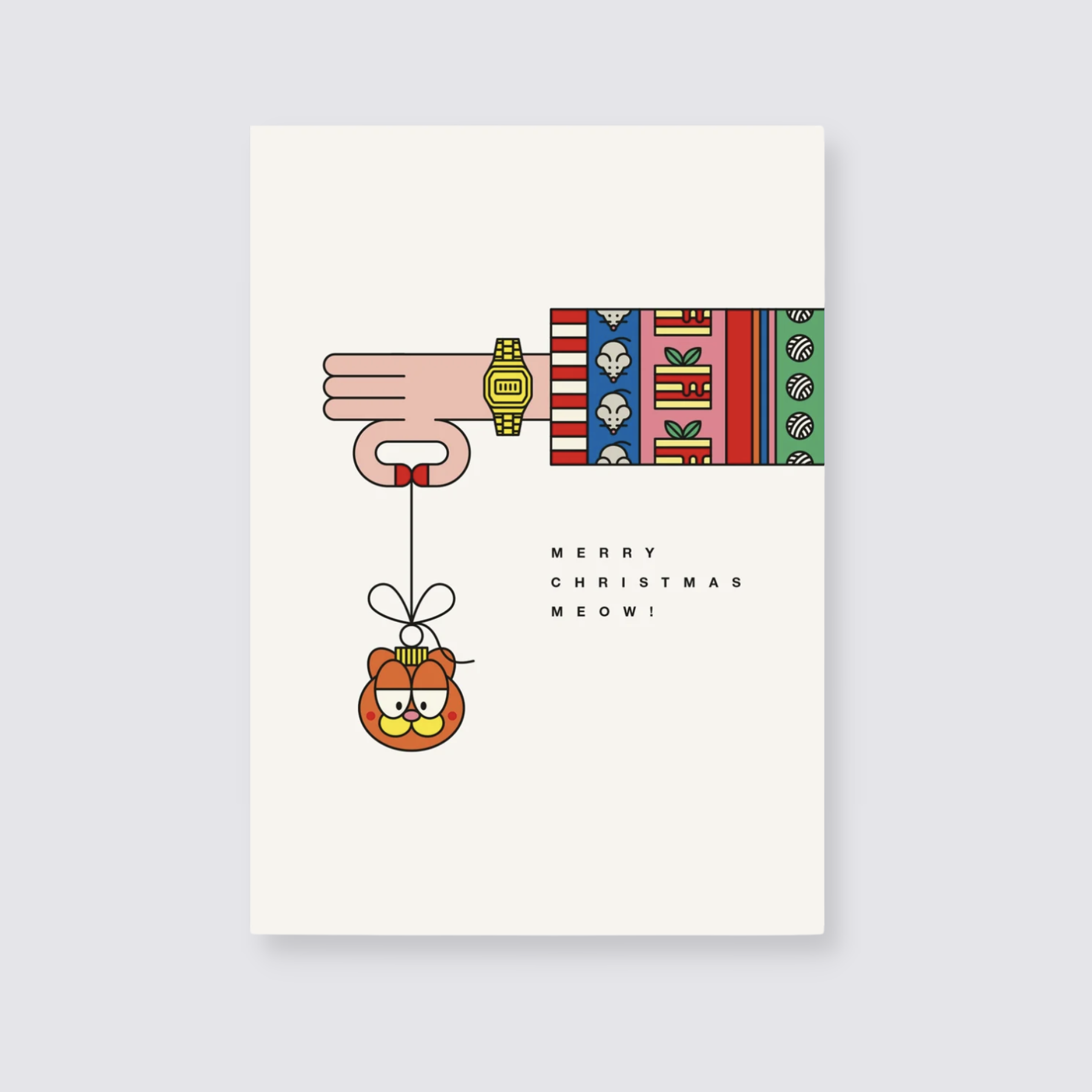 Meow Meow Christmas Postcard