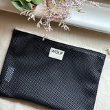mesh black pouch