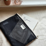 black mesh pouch lifestyle