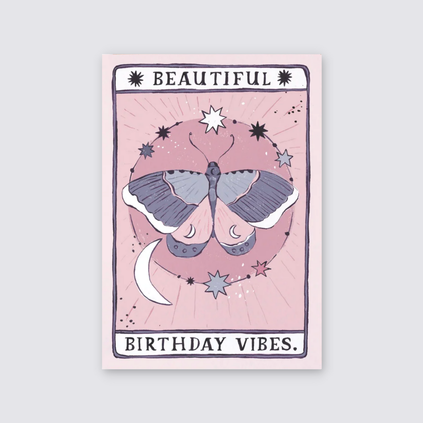 Moth Illustrated Birthday Card