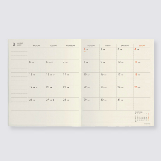 2024 Nahe Pocket Monthly Diary - Pink