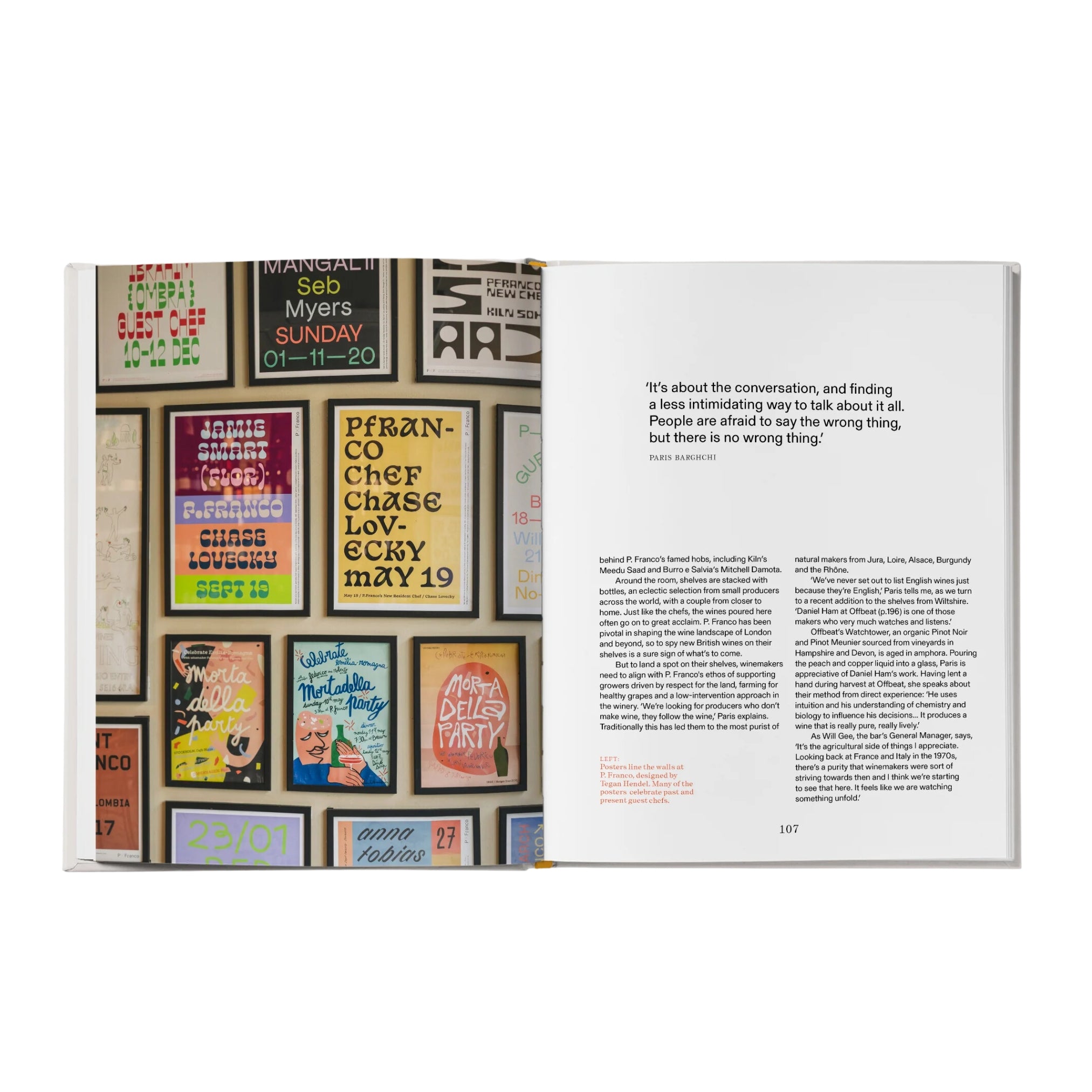 New British Wine Book Spread Photos on Wall